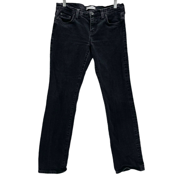 Madewell Women's Mid Rise Straight Leg Denim Jeans Black Size 30x30 - Picture 1 of 4